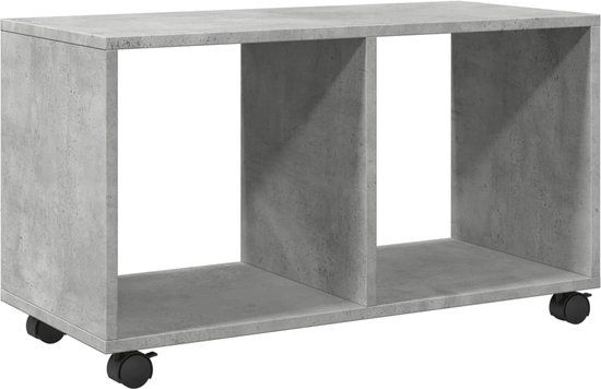 vidaXL Rolkast 72x33x42,5 cm bewerkt hout betongrijs
