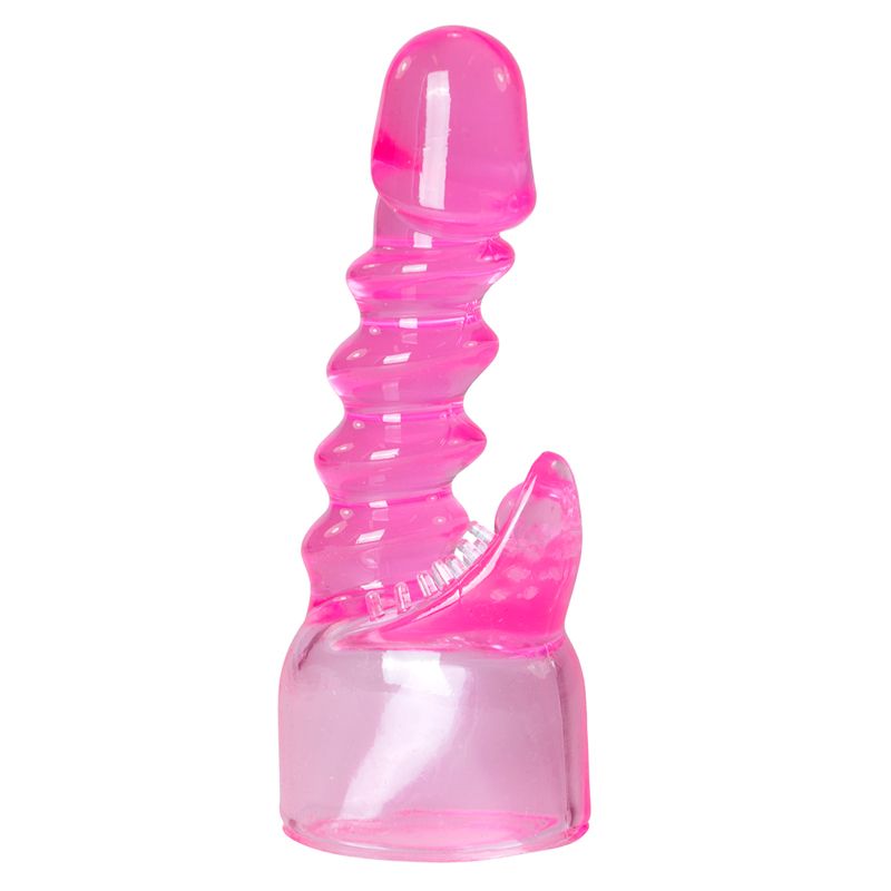 Easytoys Wand Collection Geribbeld roze opzetstuk - 8718627522431