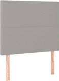 vidaXL Hoofdbord Lichtgrijs Stof 100x5x118/128 cm