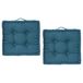 Atmosphera Vloerkussen Square - 2x - blauw - katoen - 40x40x8 cm - vierkant - Extra dik - zitkussen