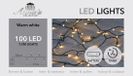 Anna's Collection Guirlande lumineuse - blanc chaud - 750 cm - 100 leds - fil noir - à piles