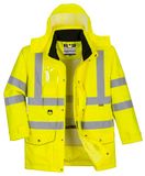 Portwest S427 Hi-Vis Verkeersjack 300D Oxford Ademend Waterdicht 10 zakken