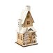 HEITMANN DECO Decoratief houten huis met ledverlichting - natuurlijk hout met besneeuwd dak - kerstdecoratie