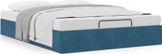 Maison Exclusive - Cadre de lit ottoman sans matelas bleu foncé 140x200 cm velours