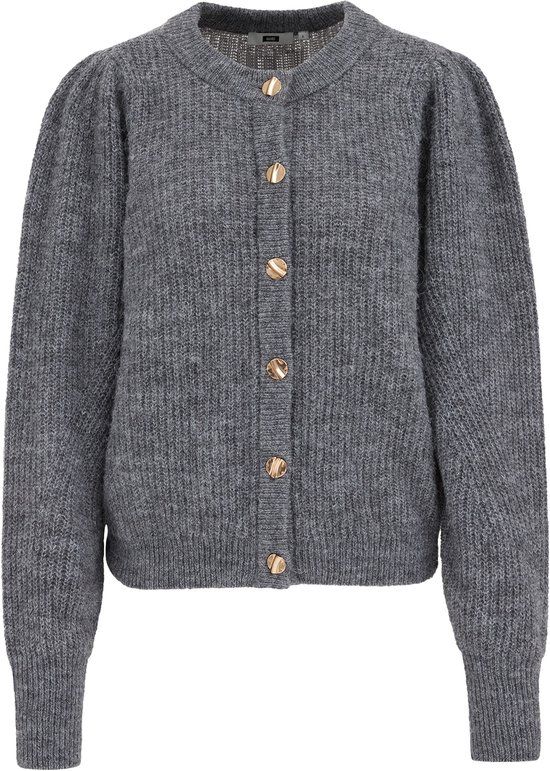 WE Fashion Dames vest van wolmix met gouden knopen