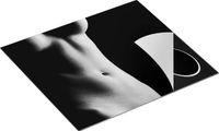 Chefcare Inductie Beschermer Naakte Vrouwen Lichaam - Zwart Wit - 57,6x51,6 cm