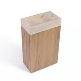Saniclass Holz Atelier Toiletmeubelset - 40x60.5cm - 1 deur - fontein travertine - kraangat rechts - eiken natural