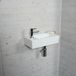 Wiesbaden Fonteinset Mat Wit Chroom (Kraangat Links)