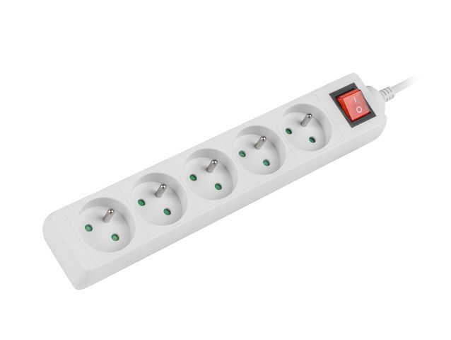 Lanberg PS1-05E-0150-W Stekkerdoos - 1.5 m - Wit