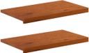 vidaXL - Raamprofielen - 2 stuks - Bruin - 70 x 30 x 2 cm - Massief Eikenhout