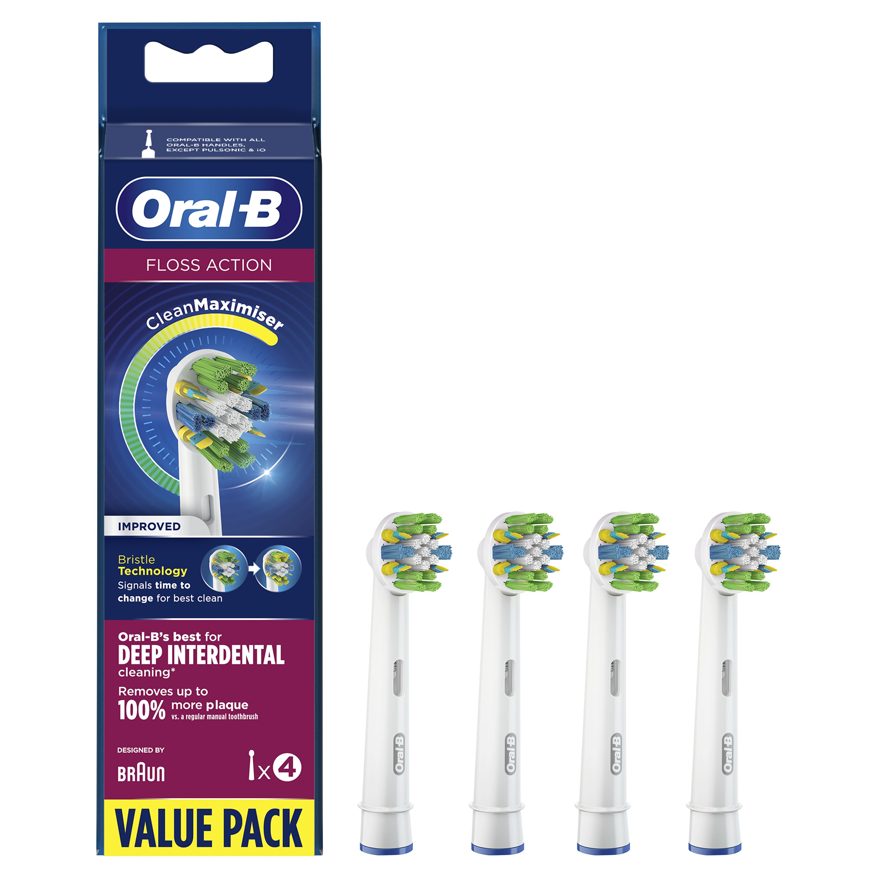 Oral-B FlossAction Opzetborstel - 4 stuks