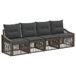vidaXL Banc de jardin - Set - 4 - pièces - Gris - poly - rotin