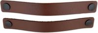 Brute Strength BIG save Leren handgrepen - Cognac - 2 stuks - 25 x 3 cm