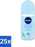 Nivea Energy Fresh déodorant femme bille - 25 pièces