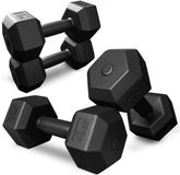 Trex Sport TX-004CD – Haltères – Revêtement composite – Haltères pour fitness – Pour salle de sport à domicile et musculation – 2 x 4 kg – Total 8 kg