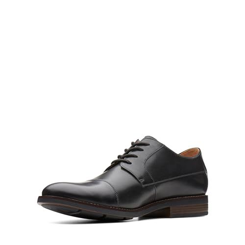 Clarks Derbys Pet voor heren, zwart leder, 46 EU