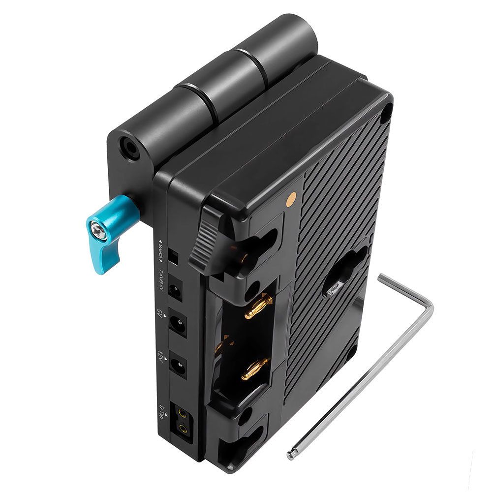 Kondor Blue Cine Gold Mount Battery Plate for LWS 15mm Rods Raven Black