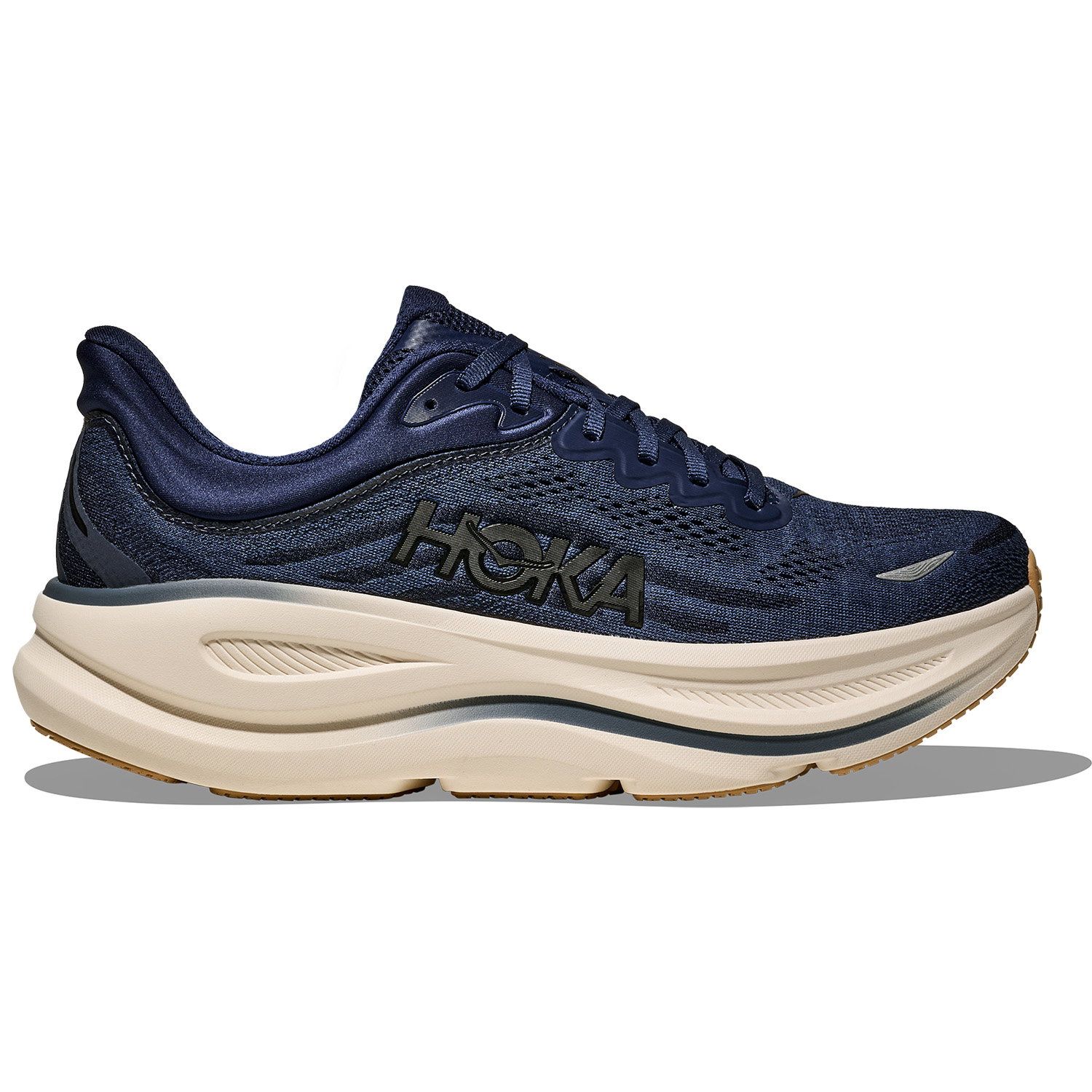 Hoka Bondi 9 Hardloopschoenen Heren - Maat 43 1/3 - Donkerblauw - Zwart - Off White
