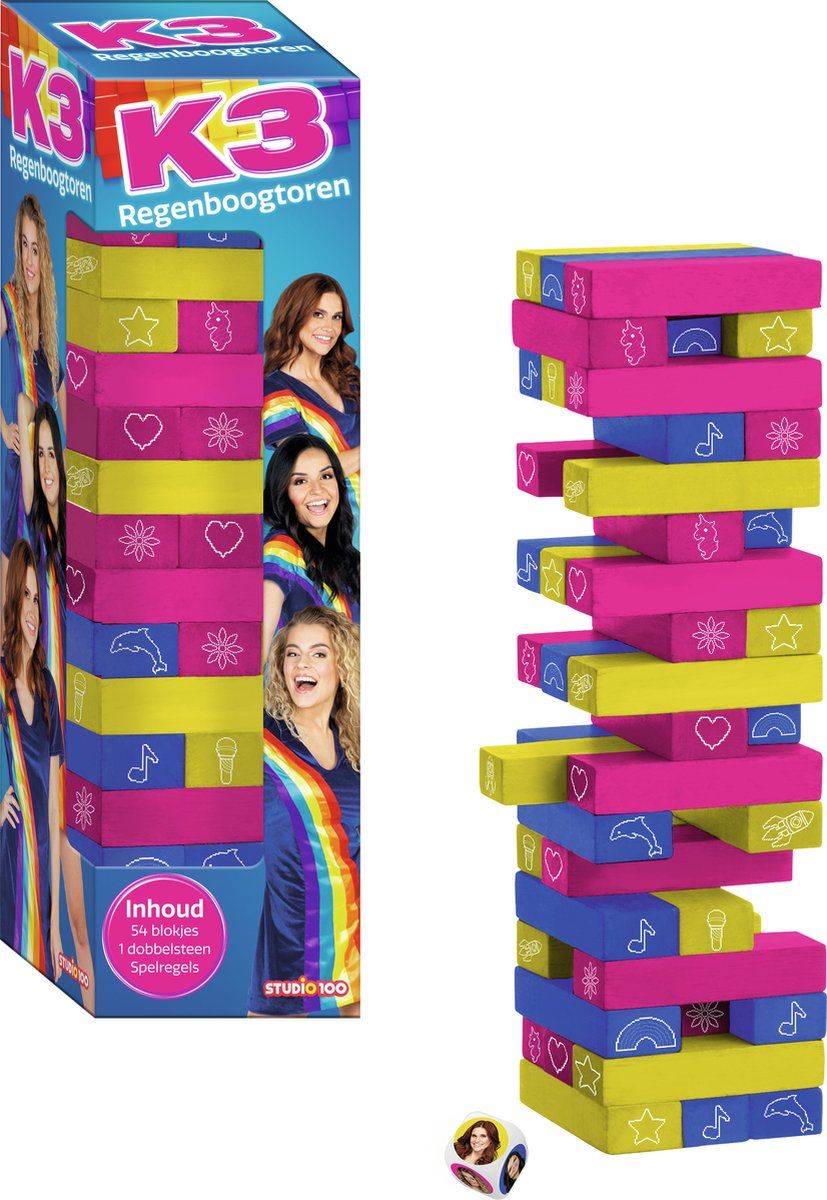 K3 Regenboogtoren - Actiespel - Hout - 2022