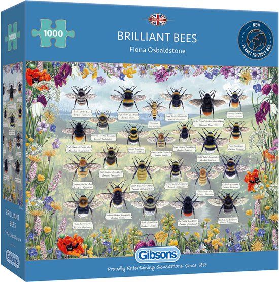 Gibsons Briljante bijen (1000) Legpuzzel - 8+ jaar