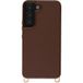 Selencia Rivièra MagSafe Backcover met afneembare haakjes voor de Samsung Galaxy S22 - Choco Brown