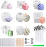 Unyqoos® set de 8 pièces de moules à bougies en silicone