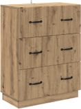 vidaXL Ladekast 66 x 34,5 x 87 cm Bewerkt hout Artisanaal eiken