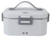 Boîte à lunch électrique 1,8 L avec circulation à 360 degrés, chauffage, intérieur en acier inoxydable SUS304, compatible lave-vaisselle, boîte à lunch chauffante portable pour le bureau et les voyages, prise européenne, 110-220V, gris