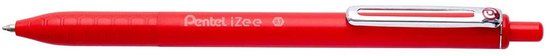 Pentel BX467-B, Clip, Intrekbare balpen met klembevestiging, Rood