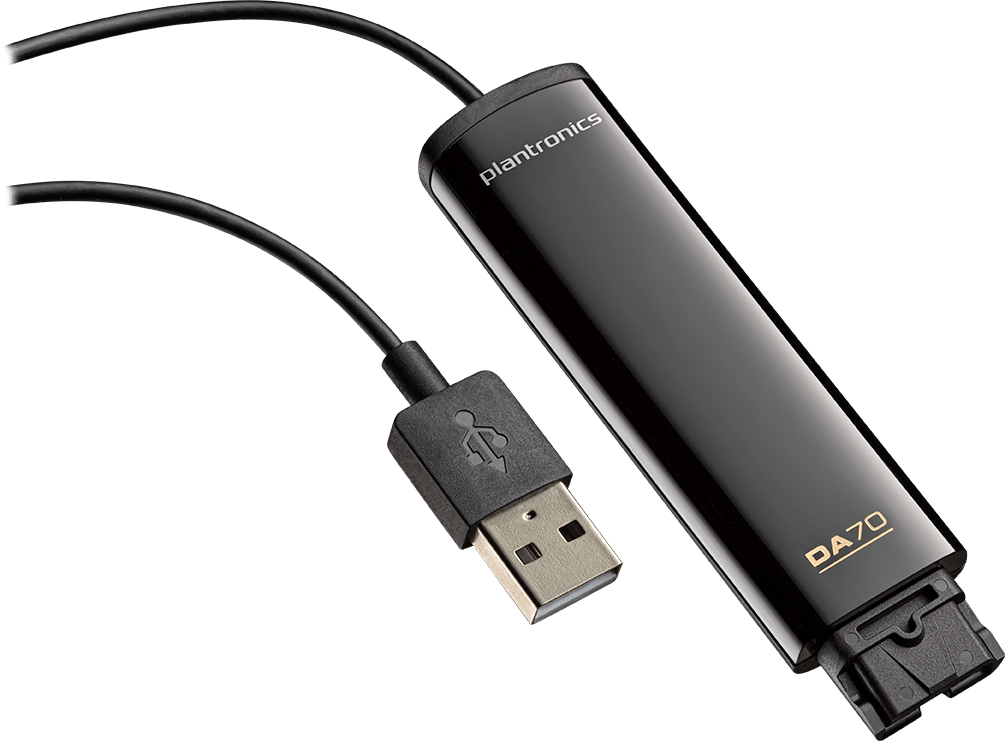 Plantronics DA70 Headset Adapter - 201851-02 - Zwart