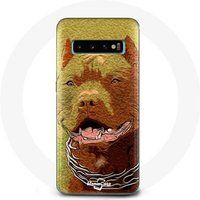 Maniacase Etui voor Samsung Galaxy S10 Pitbull bruin