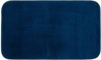 texpot Tapis de bain Premium Microfibre antidérapant Rio Tapis de bain 100 x 60 cm Bleu foncé