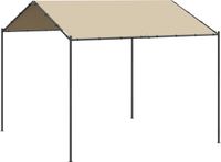 vidaXL Tuinpaviljoen - 3x3 m - Staal en Stof - Beige
