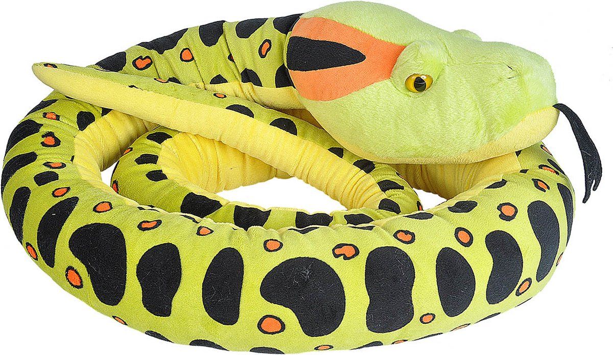 Wild Republic Knuffel Cuddle Kins Slang Anaconda - Groen