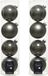 Decoris Kerstballen - 8x Stuks - Antraciet Grijs - D10 Cm - Glas