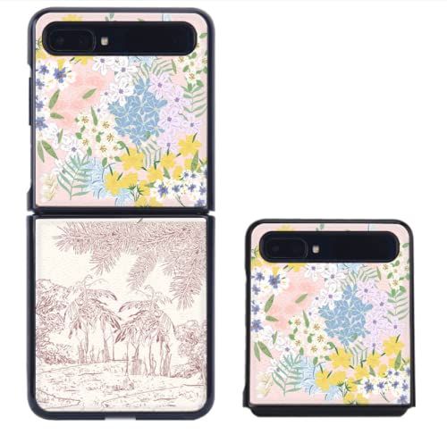 Hülle Hülle® Texturen Leder Hoesje Opvouwbaar,Anti-Vibratie en Anti-Val,Comfortabele Grip,Volledige Bescherming Omhulsel Schild Compatibel voor Samsung Galaxy Z Flip 5G/Samsung Galaxy Z Flip (3)