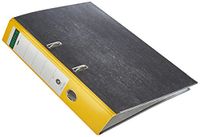 Centra 220120 standaard ordner (grijs karton RC, met wolkenmarmeren papierlaminering, A4, 8 cm rugbreedte) geel