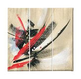 Homemania Kleurbord, 3-delig, Abstract from Living, Room-Multicolor, 69 x 3 x 50 cm, HM203PKNV-28, polyester, hout