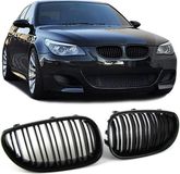 No Name Sport Grill Nieren BMW 5 Serie E60 E61 Glans Zwart M Look Dubbele Spijl 520 530 540 550 M5 Touring Sedan