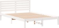 vidaXL Bedframe met hoofdeinde Wit 140 x 220 cm Massief grenenhout