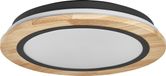 LEDVANCE SMART+ Wood WiFi plafondlamp, 24W, 2950lm, 400mm, regelbaar wit licht (2700K-6500K), dimbaar, FSC-gecertificeerd hout, bestuurbaar via app, compatibel met Amazon, Google en Co.