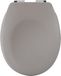 Ovale toiletbril - Hygiënische toiletzitting - Softclose (zachte sluiting) - 44 x 37 cm - Taupe