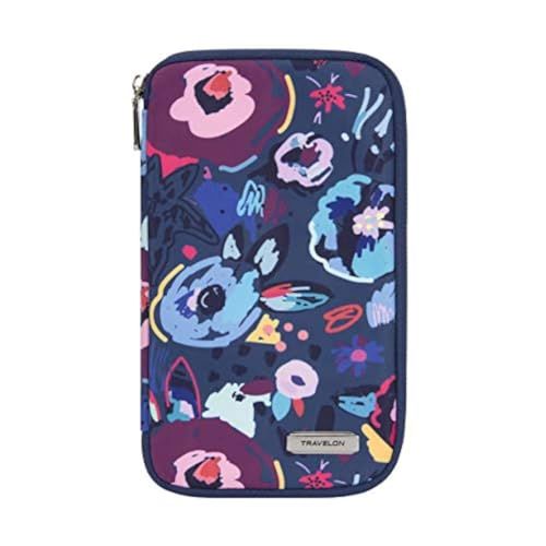 Travelon RFID Blocking Family Passport Zip Wallet - Mod Floral - One Size