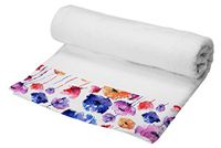 MB home Badstof handdoek met opgenaaide volant, digitaal bedrukt, MB18, 100 x 150 cm