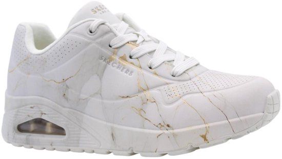 Skechers Uno - Marbel Marvel - Dames Sneakers - Wit - Maat 36