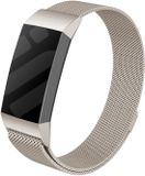 Strap-it Luxe Milanese band - geschikt voor Fitbit Charge 3 / Fitbit Charge 4 - sterrenlicht - Maat: Maat S
