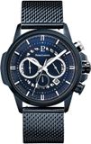 Pierre Lannier Chronograaf Sentinelle Herenhorloge Blauw Staal Analoog Quartz 44mm