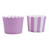 Staedter 12 stuks mini lila witte cupcake, papier, violet, 30 x 5 x 4,7 cm