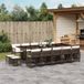 Prolenta Maison Exclusive Tuinset voor buiten, 15-delig, met kussens, bruin, van gevlochten polyraan