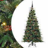 vidaXL Kunstmatige Hinged Kerstboom met 300 LED Groen 210 cm PE en PVC